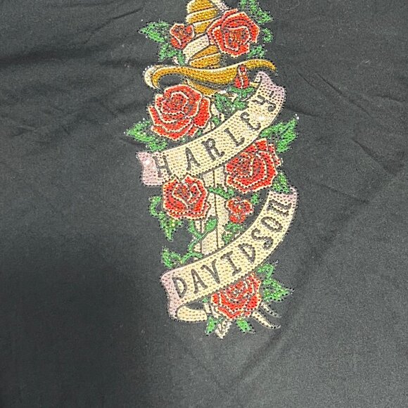 Womens Harley Davidson jeweled short sleeve size 2W - Picture 2 of 8